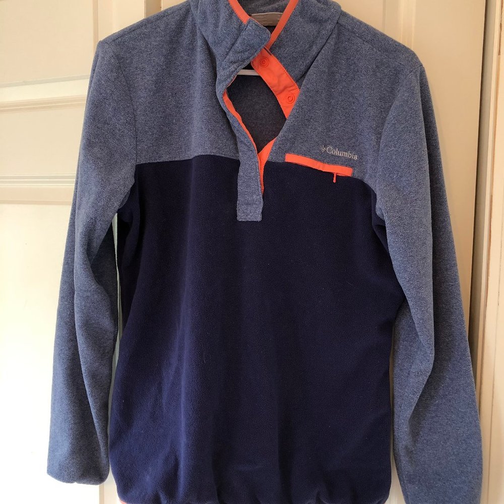 Columbia quarter button pullover sweater